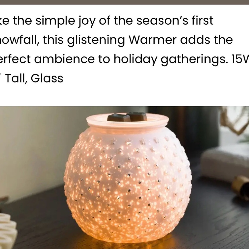Snow drop Scentsy warmer - Picture 2 of 4